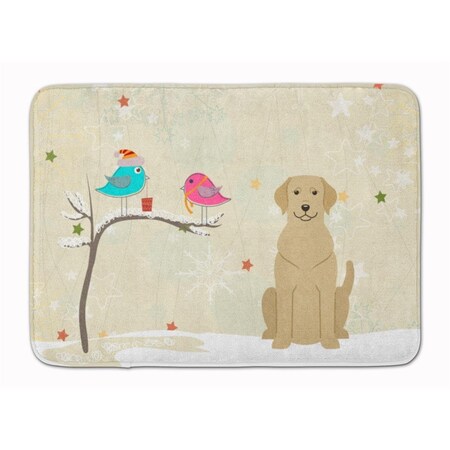 Carolines Treasures Christmas Presents Yellow Labrador Machine Washable Memory Foam Mat BB2527RUG